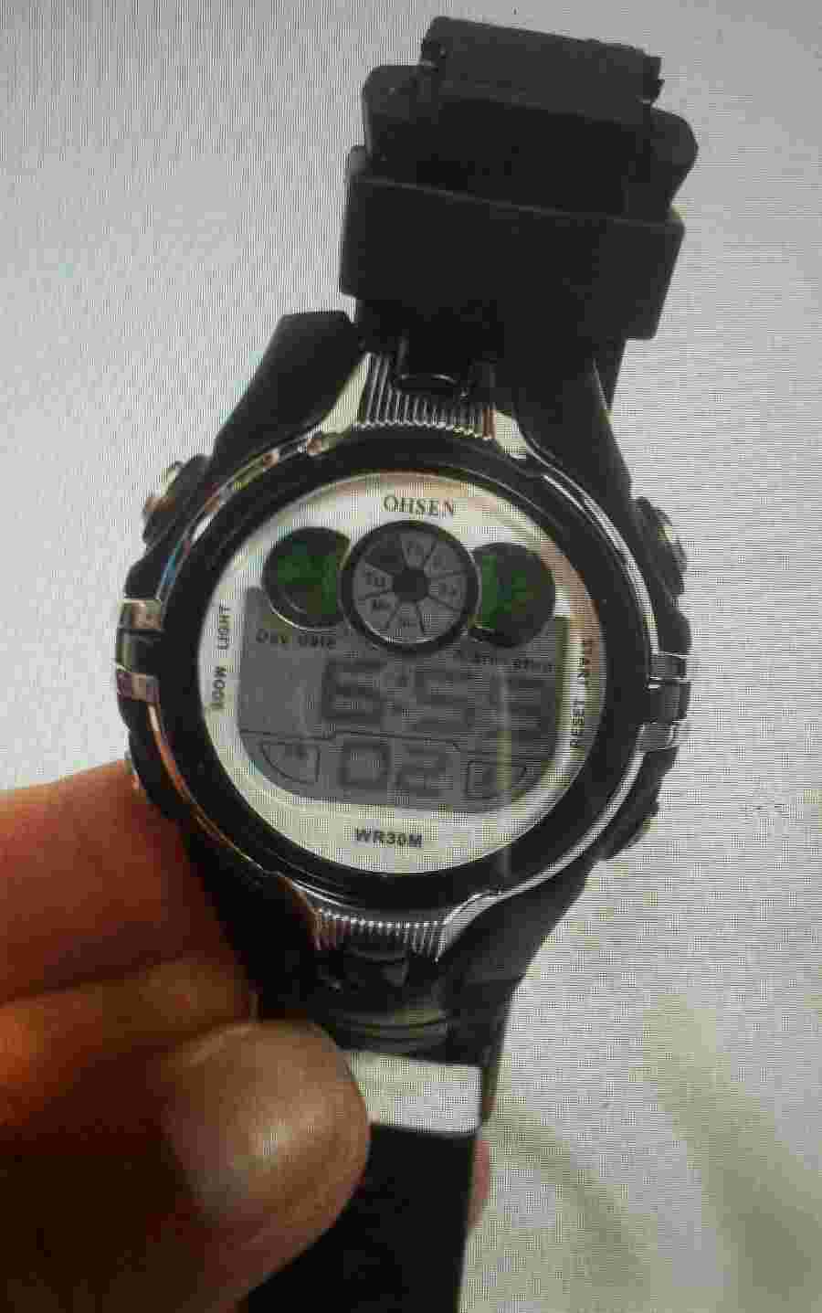 Black OHSEN LED Digital Wrist Watch - Mens/Boy