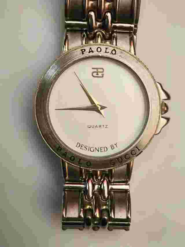 Vintage Paolo Gucci Two Tone Elegant Wristwatch Needs new Battery