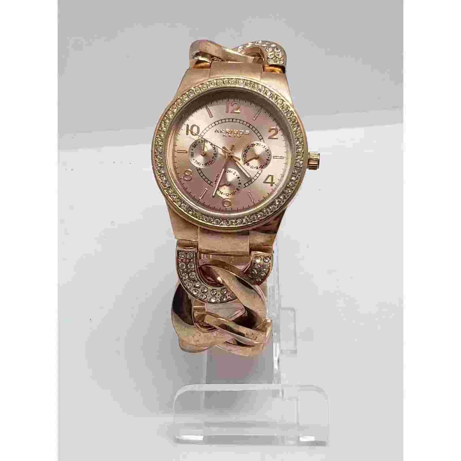 Akribos XXIV women's dress watch. Multifunction face. AK558RG. Working Watch