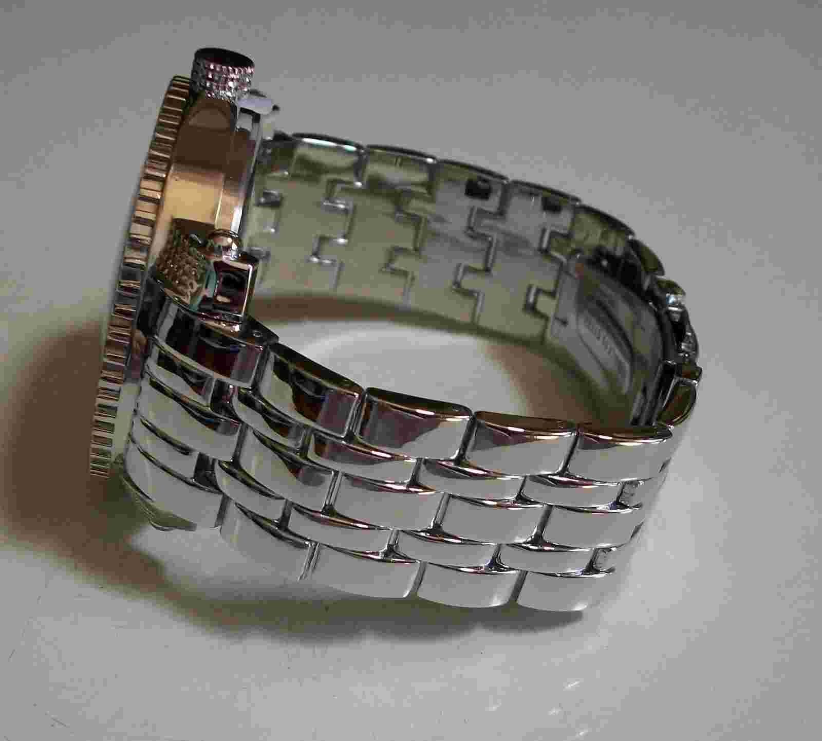 Men's Techno King Silver Finish Blue Stone Fashion Dressy Party Hip Hop Watch