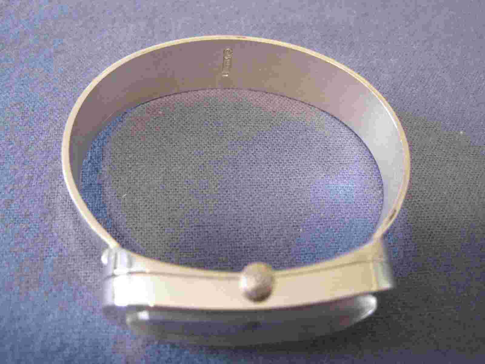 H526 ladys sterling silver GOLANA mechanical 17 jewel watch bracelet