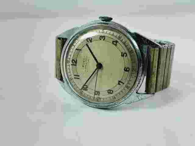 VINTAGE CAUNY LA CHAUX DE FONDS ANCRE 15 RUBIS RARE 1940 MILITARY