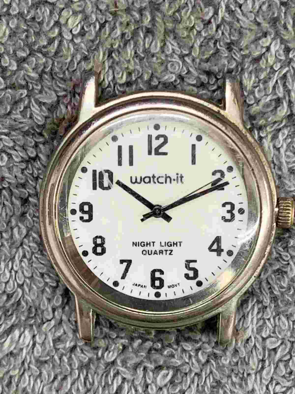 Vintage / Retro Women's Mens WATCH-IT Night Light Quartz Watch Works New Battery