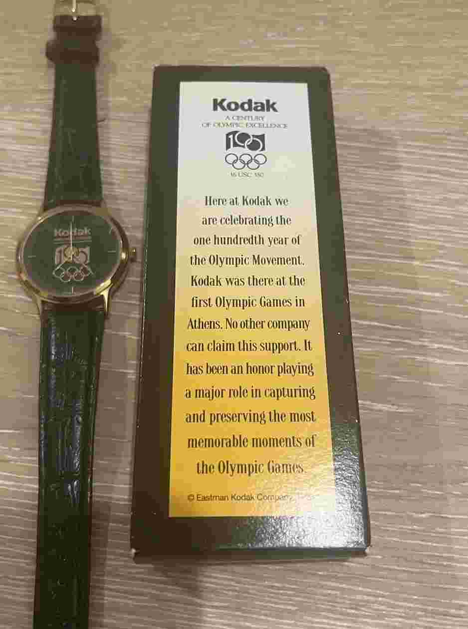 Kodak Worldwide Sponsor Olympics 100 Wristwatch W/ Original Box