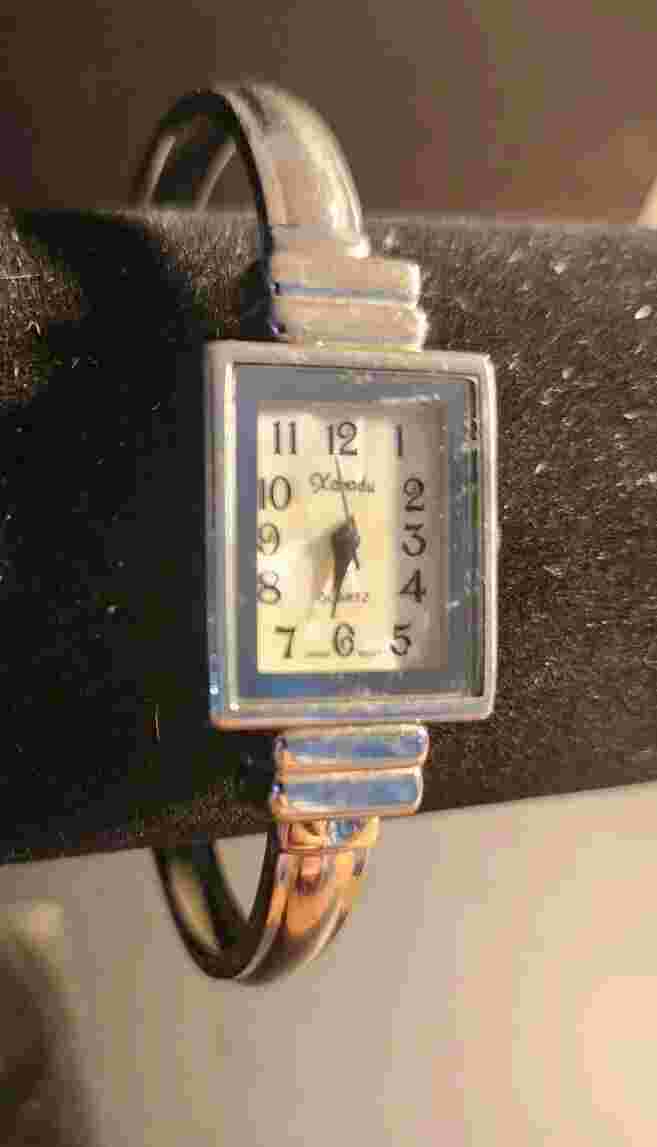 Xanadu Silver-tone Cuff Bracelet Watch