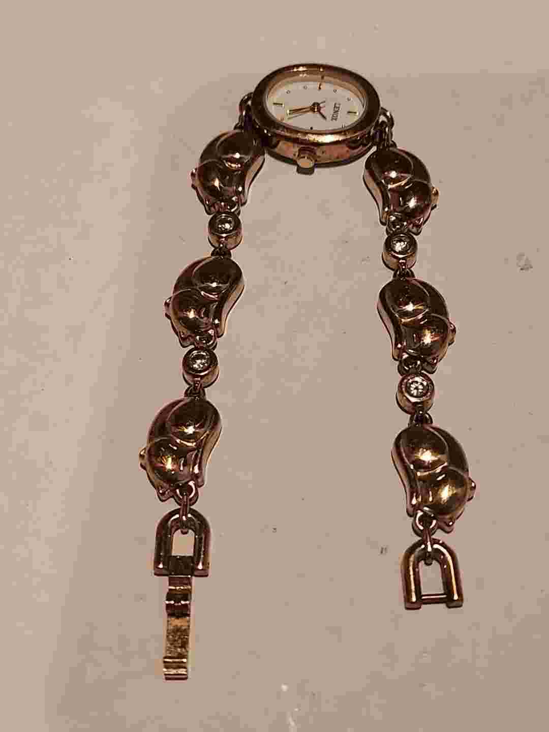 Lenox Collections “The Cozy Cats Wrist Watch” – Sleepy Kitty Watch – Sterling...