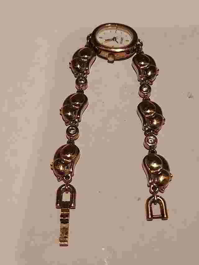 Lenox Collections “The Cozy Cats Wrist Watch” – Sleepy Kitty Watch – Sterling...