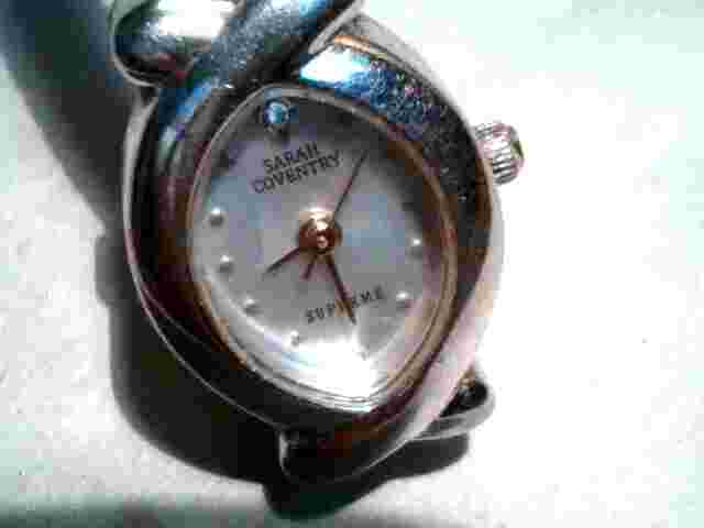 Sarah Coventry Supreme LSS025 silver Tone Women's Watch Sz. 6 3/4" New Battery