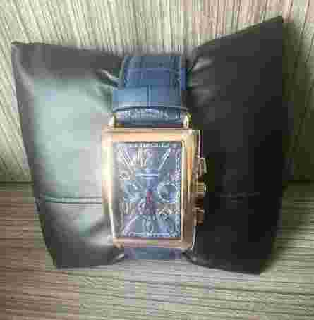 Christian Van Sant CV9142 Prodigy 52mm Men's Blue Leather Watch