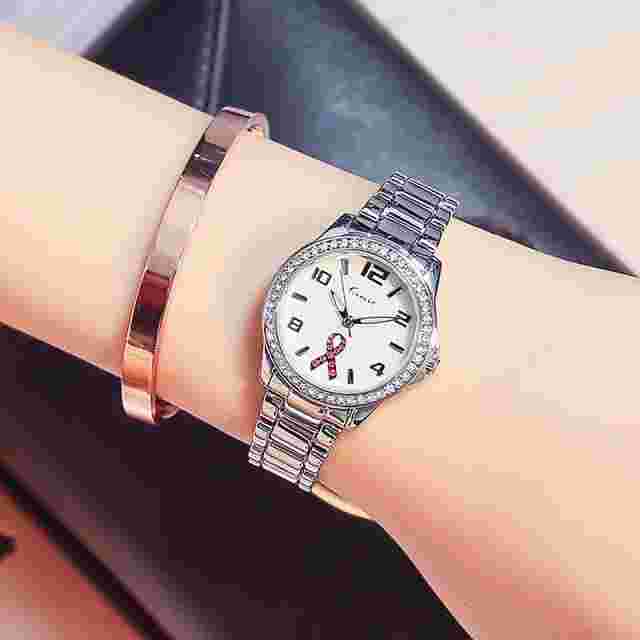Kimio 6143 Women's Steel Silver Classic Glitter Wrist Watch