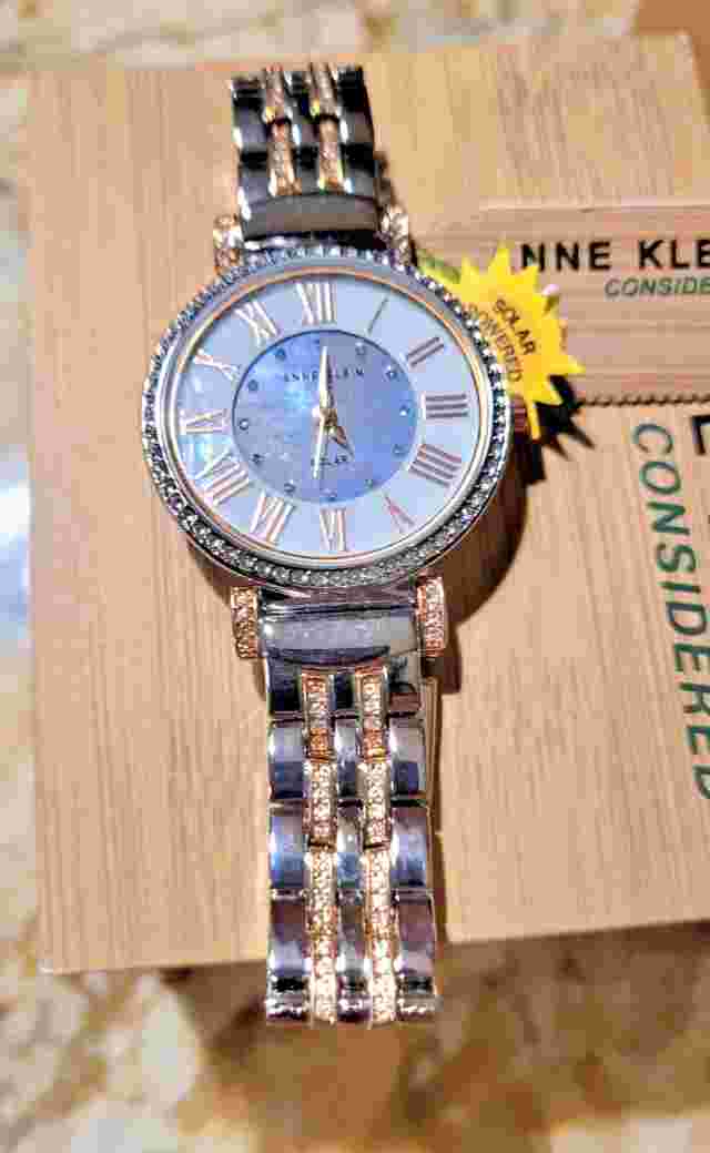 NWT Anne Klein Women's Considered Solar Powered Two-Tone Women's Dressy Watch