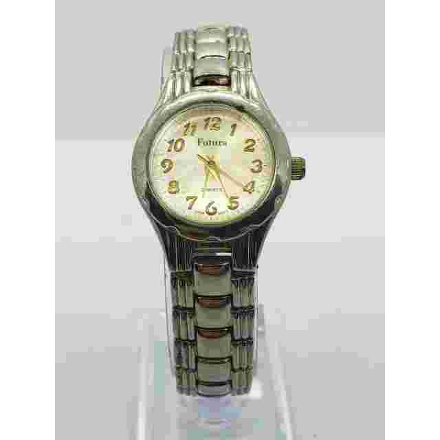 Futura women's dress watch. Small face with gold accents, water resistant