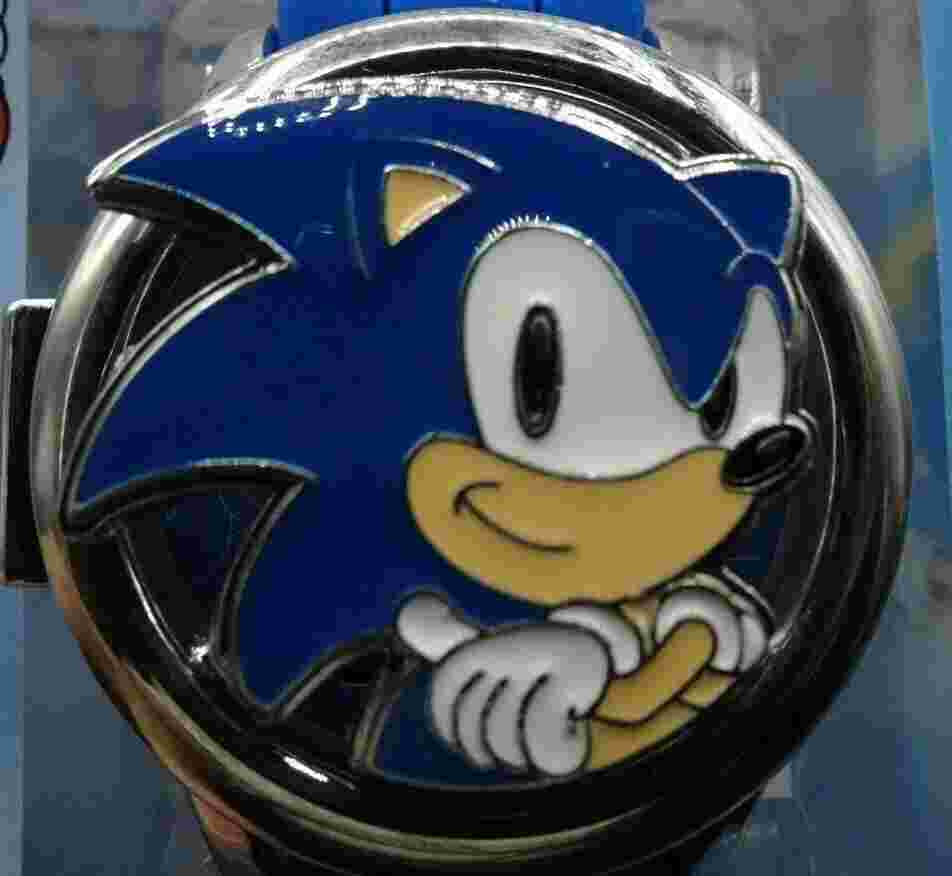 Sega Sonic the Hedgehog Top Spinner Flip Digital Rubber Watch *Needs Battery🔋*