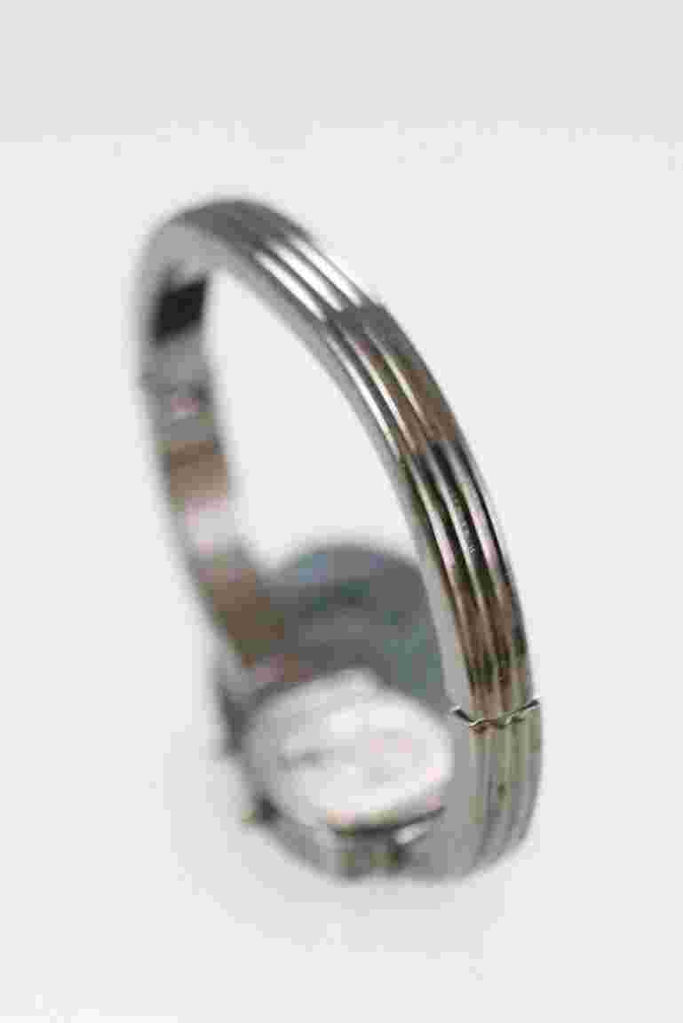 LA Express Women Watch Stainless Steel Black WR Clip on White Battery Quartz