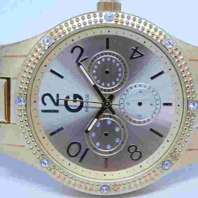 G by GUESS G11914L1 Gold Tone Quartz Analog Women's Watch Sz. 6 1/4" New Battery