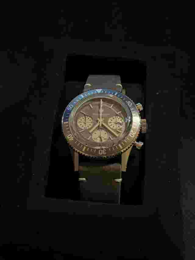 Nivada Grenchen x Hodinkee Chronosport Limited Edition "Grey Glow" | NWT
