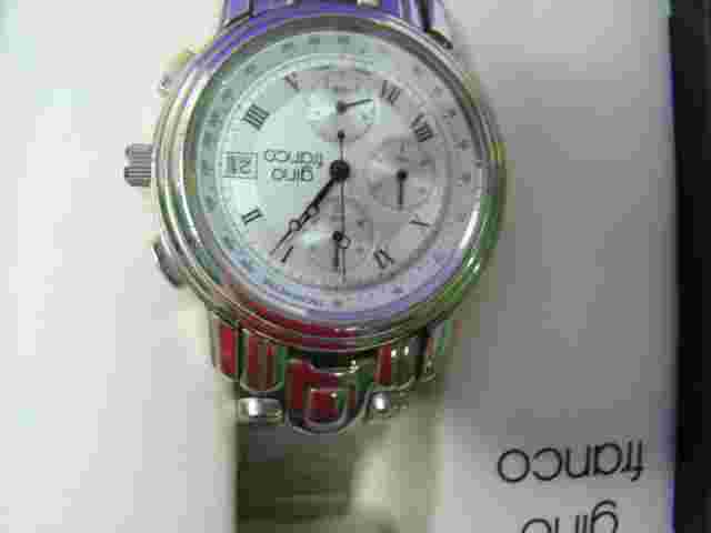 Gino Franco Silver Tone Quartz Analog Men's Watch needs battery not tested
