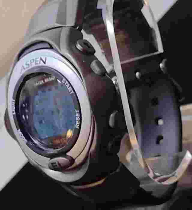 ASPEN digital watch P-jabei, 42mm, 8" strap, gray,