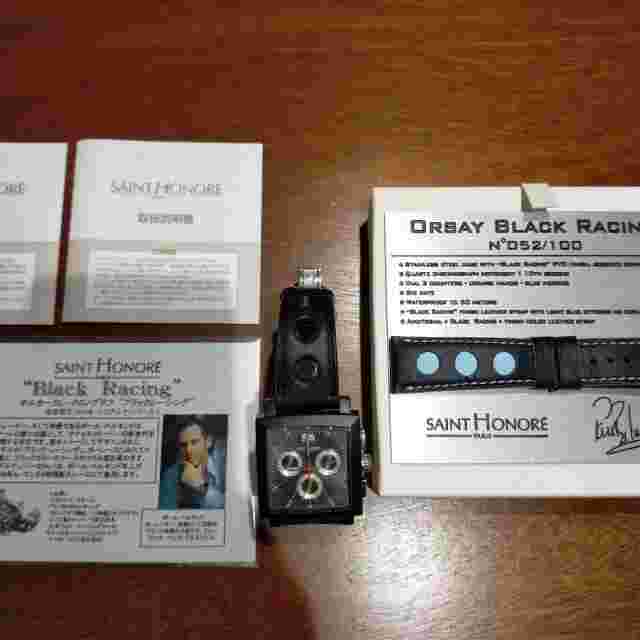 SAINT HONORE Black Rachig SN8980277NPI wristwatch limited to 100pieces worldwide