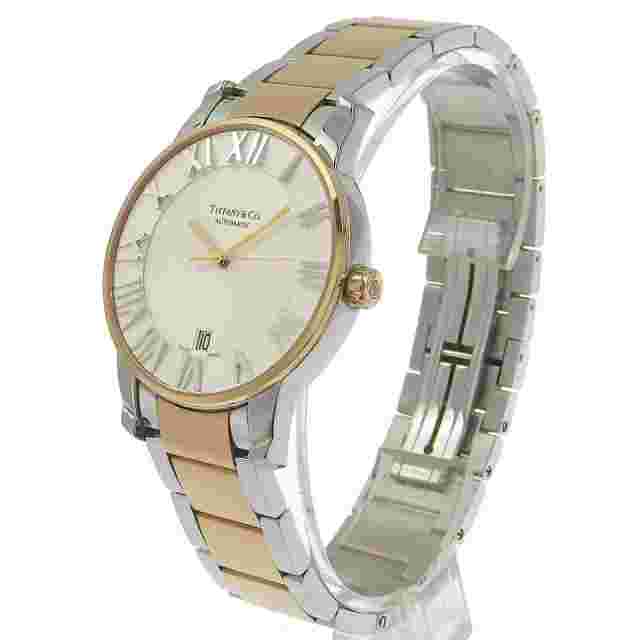 Tiffany&Co. Atlas Dome Watch Combi Date Z1800.68.13A21A00A Stainless Steel K