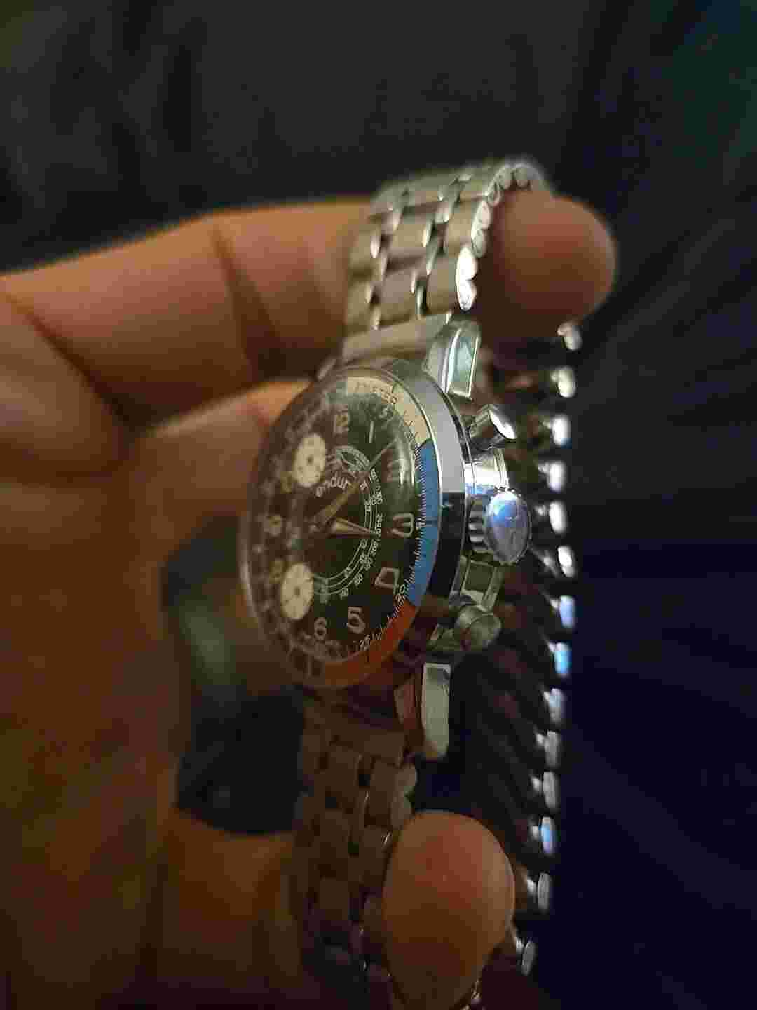 Vintage Mens Endura One Jewel Chronograph Watch For Repairs