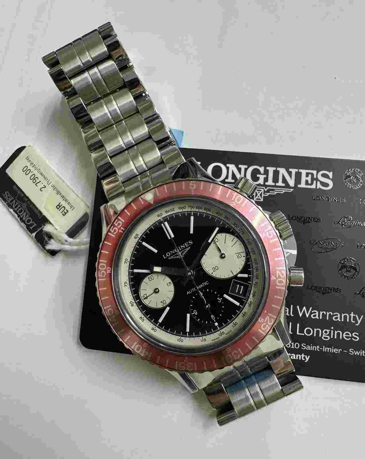 Longines Heritage Men's Black Watch - L2.808.4.52.6