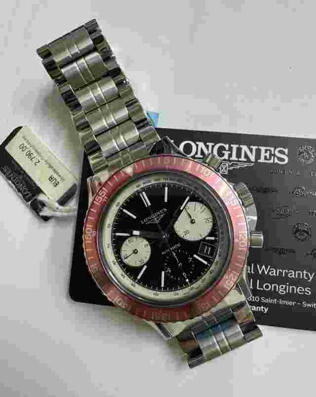 Longines Heritage Men's Black Watch - L2.808.4.52.6