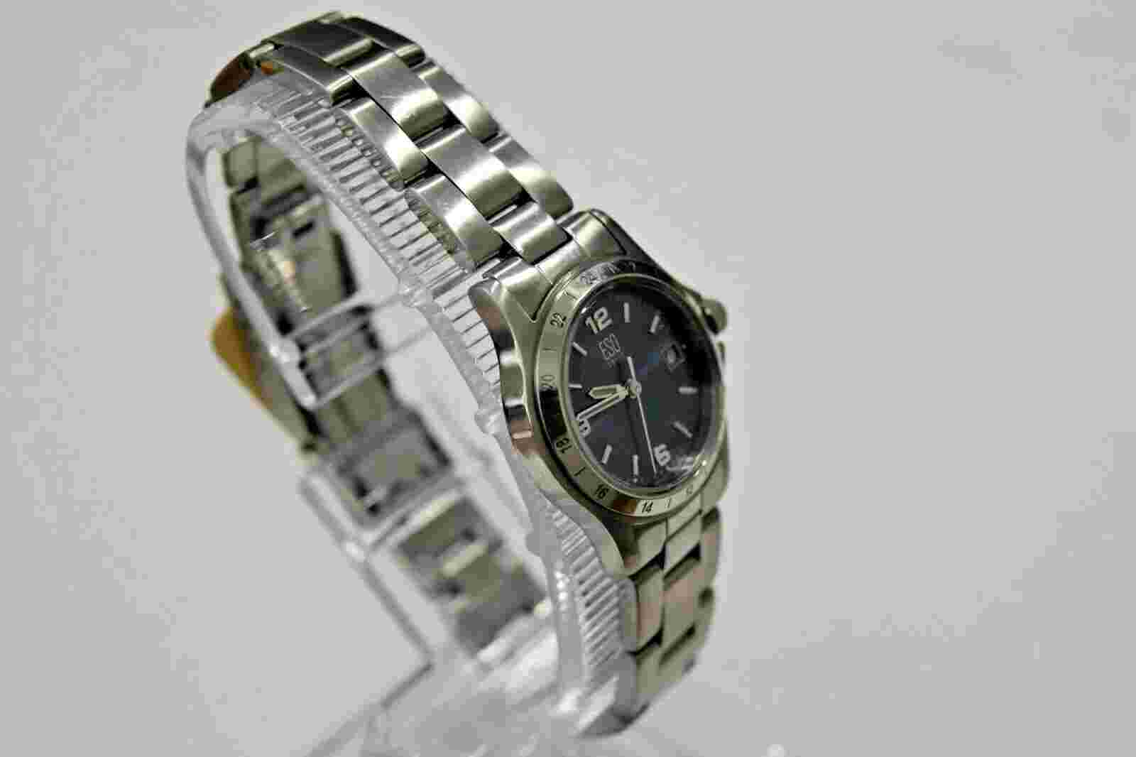 ESQ Women's Preowned Stainless Steel Blue Dial $395 Watch