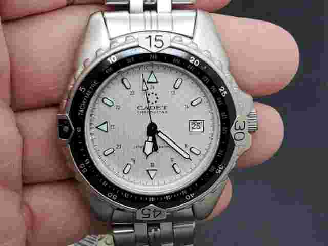 NEW CADET CHRONOSTAR DATE W.R. 5 ATM S/S QUARTZ MEN'S WATCH