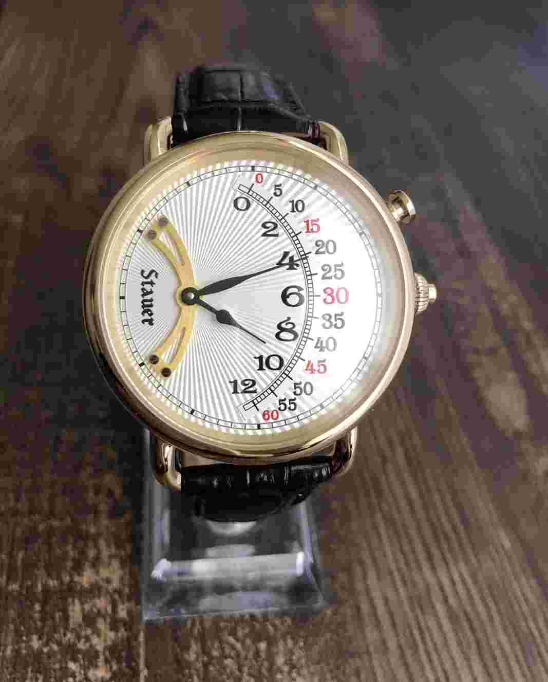 STAUER MYSTERY JUMP CRAZY HOUR WATCH, RETROGRADE COOL UNIQUE BEAUTIFUL RARE