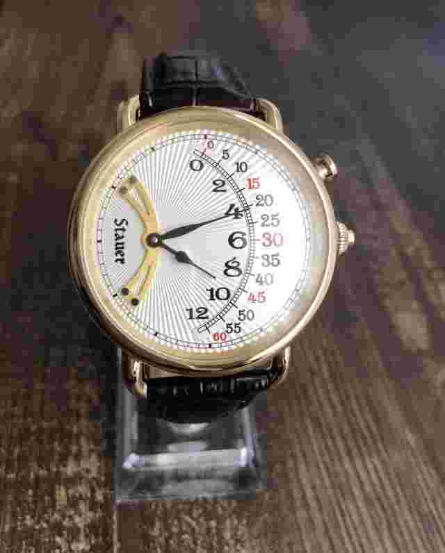 STAUER MYSTERY JUMP CRAZY HOUR WATCH, RETROGRADE COOL UNIQUE BEAUTIFUL RARE