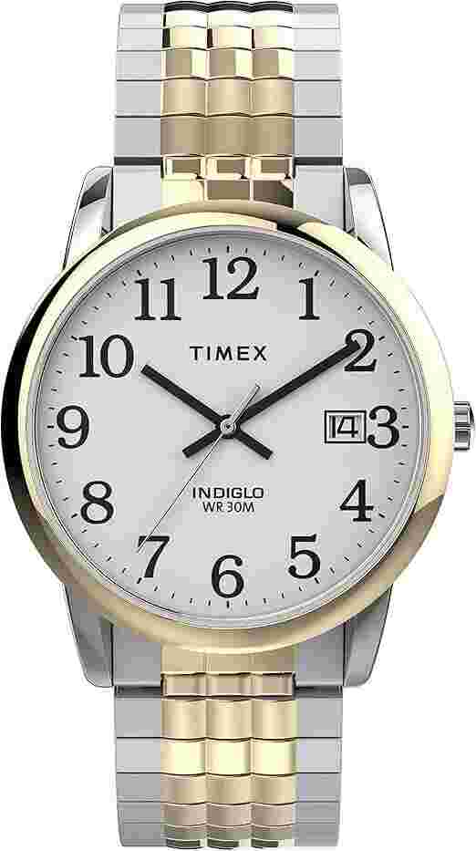 Timex Mens Easy Reader Indiglo Expander Watch 35mm TW2V05600