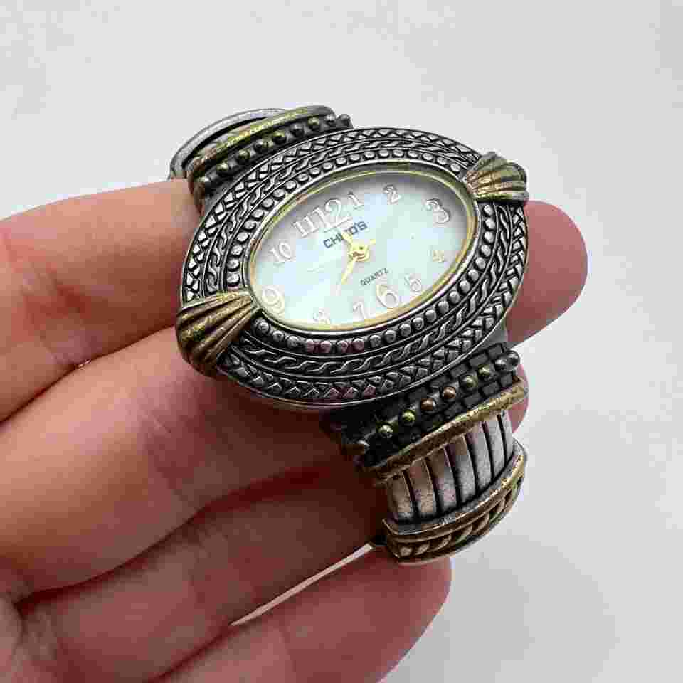 Chico’s Mother of Pearl Two Tone Watch Cuff