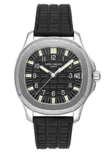 Patek Philippe Aquanaut Men's Black Watch with Leather Strap - 5065A-001