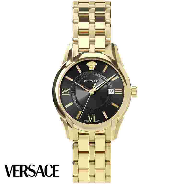 Versace VEUA00820 Apollo Gent Black Gold Stainless Steel Men's Watch