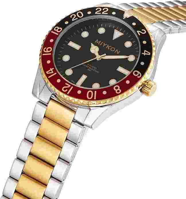 Miykon Diver Style Stainless Steel Watches for Men - 45mm Ion Plated Men Watches