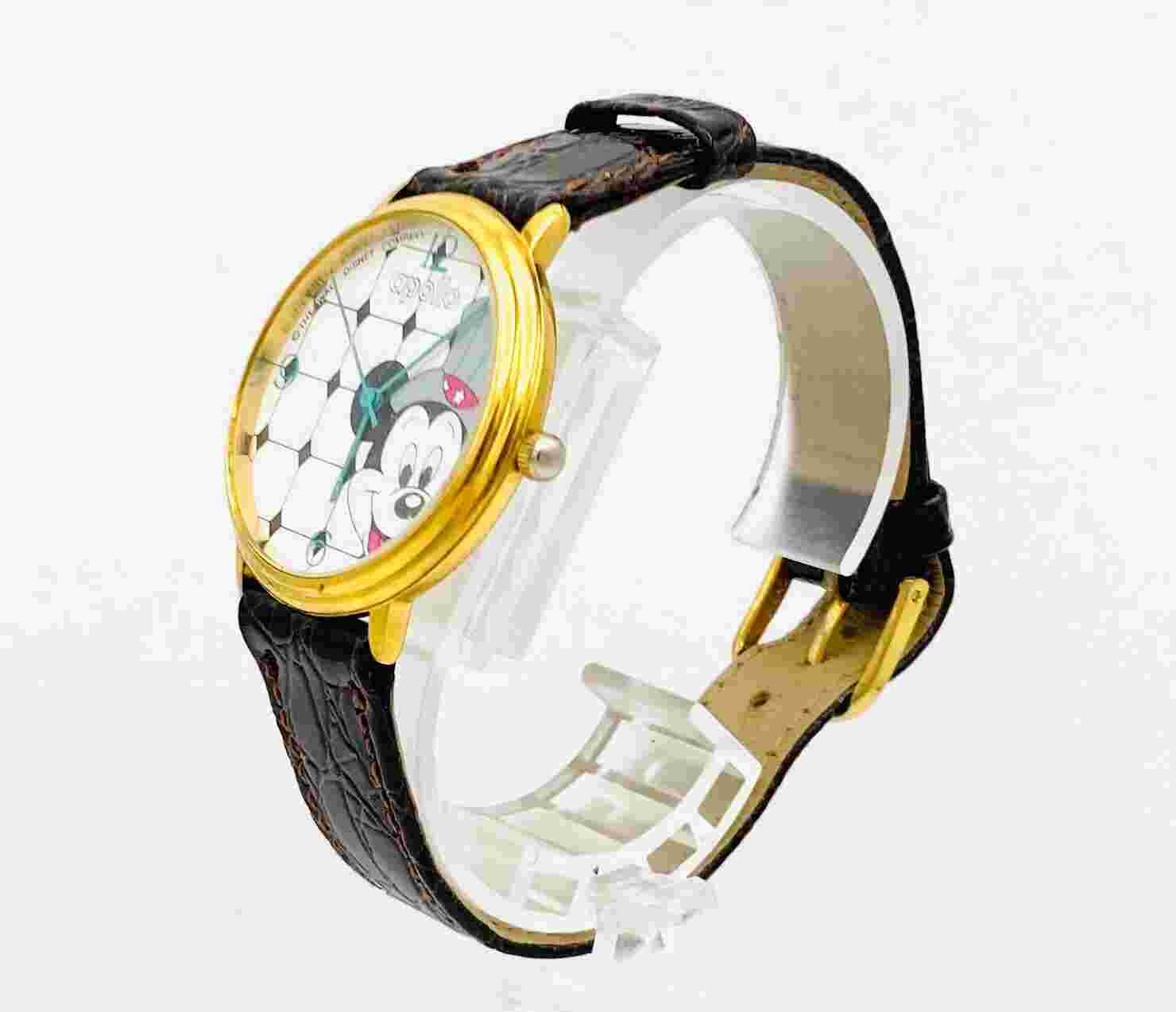 Vintage Mickey Mouse Apollo Watch Disney Quartz Analog Gray Hat New Battery