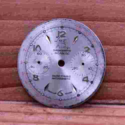 LUZ PRESTIGE CHRONOGRAPHE EBAUCHE SWISS VINTAGE WRIST WATCH DIAL 31.7mm (FA)