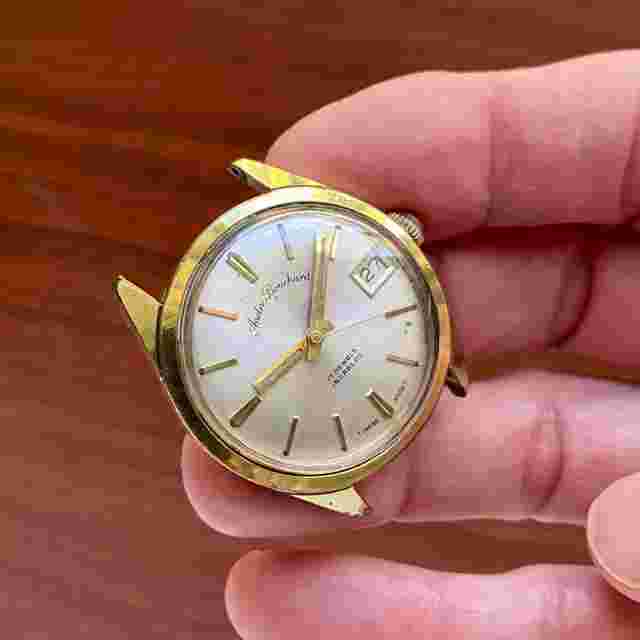 Vintage Andre Bouchard 17 Jewels Incabloc Swiss Made w/ Date, Mens Wind-Up Watch