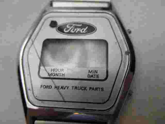 Ford Heavy Truck Park Digital Watch Silver Toned Stainless Steel Band