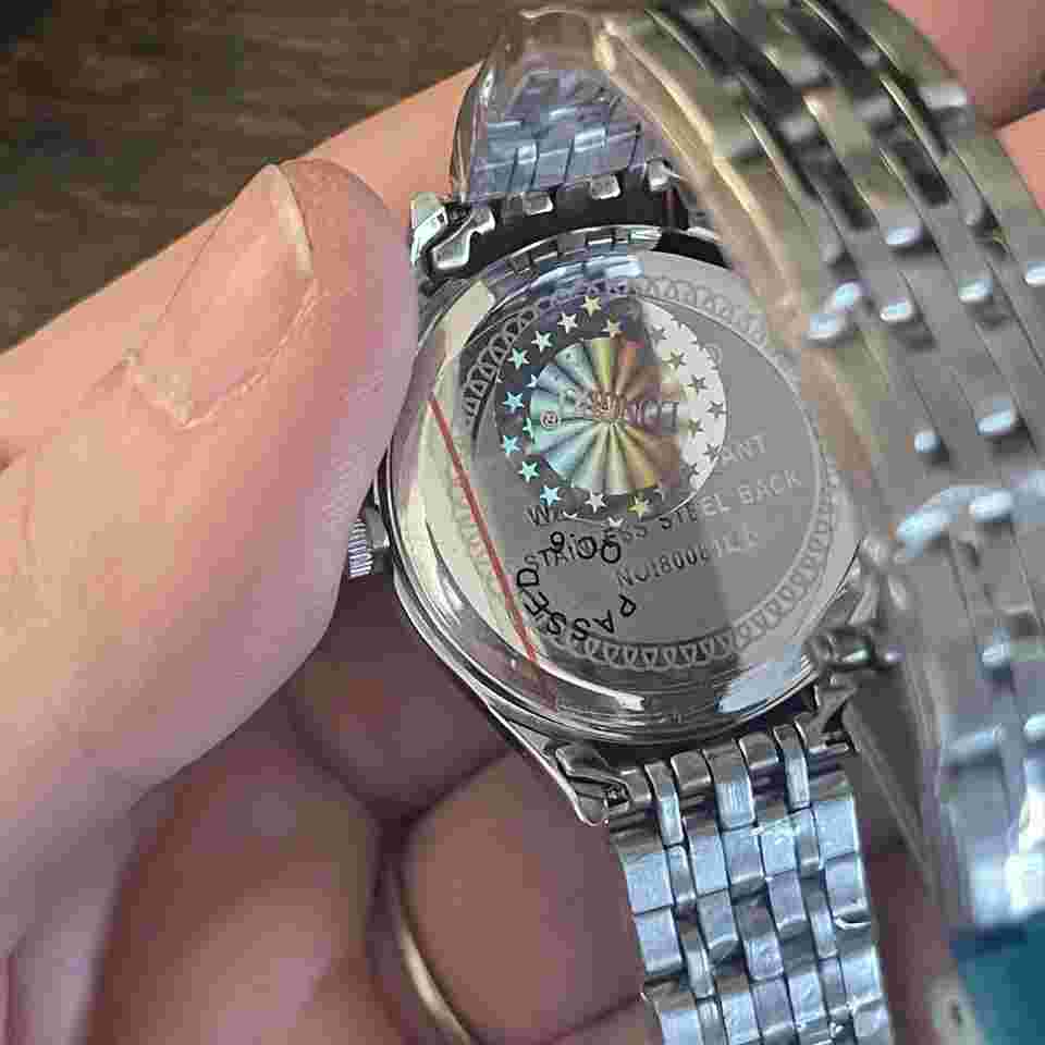 LONGBO DAY LADIES' WATCH QUARTZ BLACK FACE - STAINLESS STEEL WATCH w/ Case