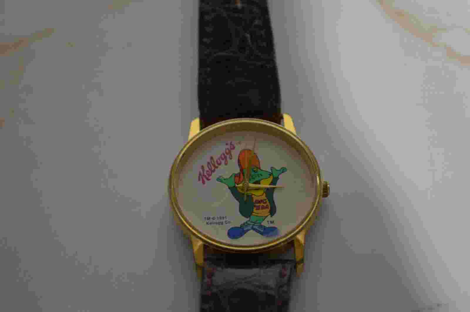 Vintage Kellogg Dig 'Em Frog Watch Unisex 1991 Very Hard to Find COLLECTIBLE!