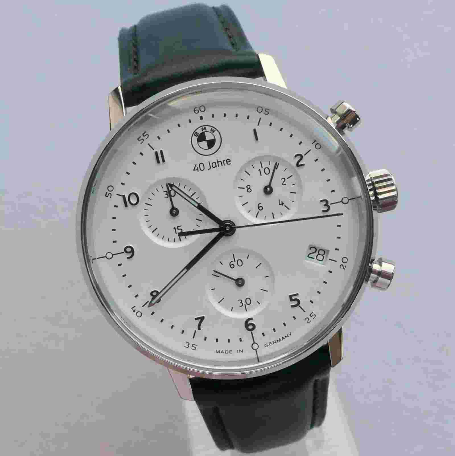 BMW Classic Aviator Pilot Sport Car Accessory Made in Germany Chronograph Watch