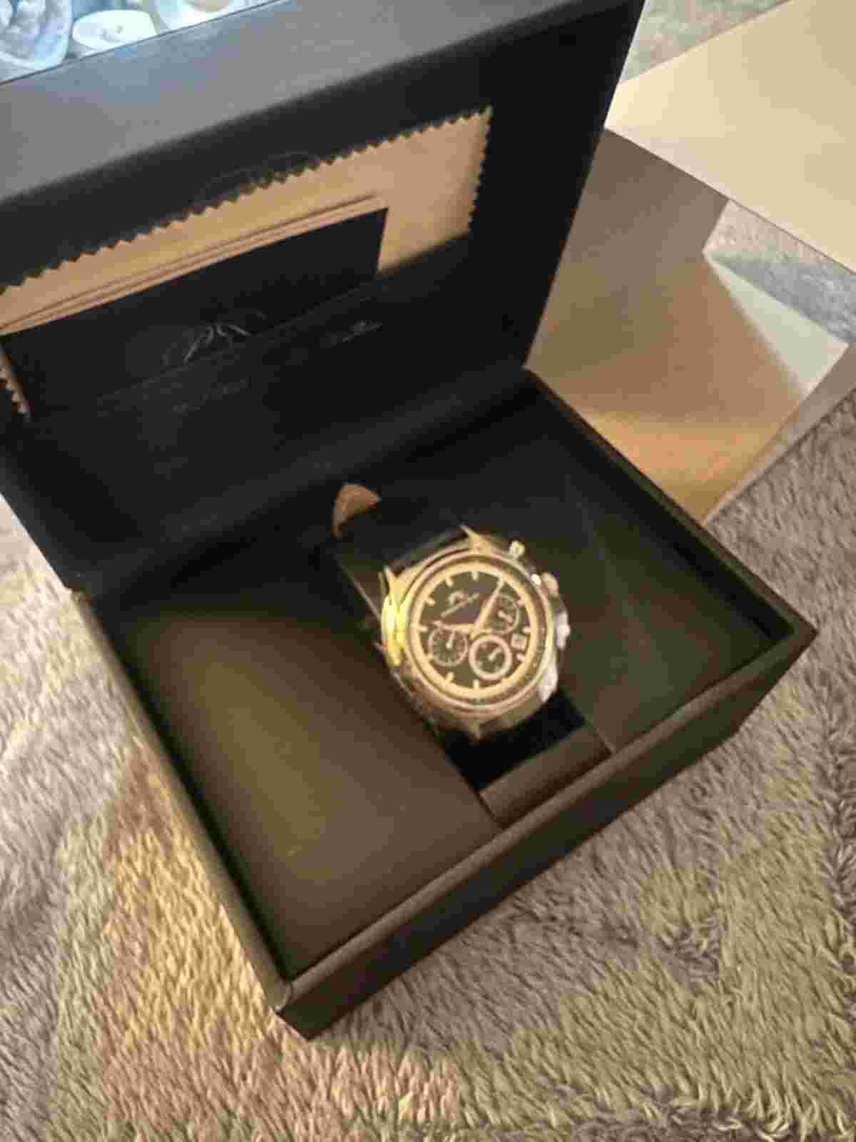 Porsamo Bleu Dylan Croc Luxury Genuine Leather Strap Designer Watch MSRP $550