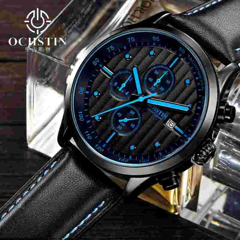 Men's Quartz Watch - Waterproof Chronograph Wristwatch LK43682915789