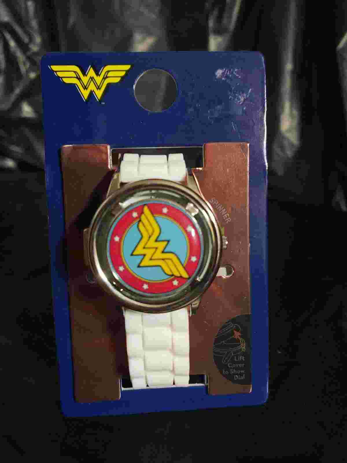 DC Comics Wonder Woman Spinner Adult Watch Flip Cover Diana Justice League NEW