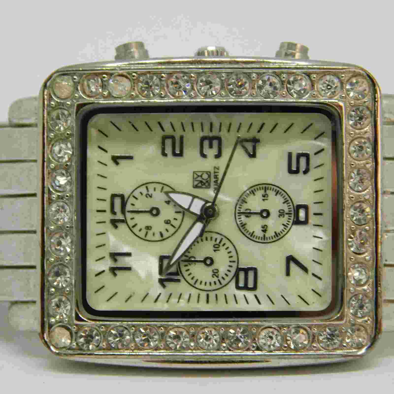NY&C Silver Tone Quartz Analog Women's Watch Sz. 6 1/2" New Battery