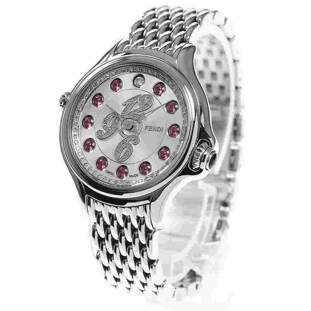 FENDI Crazy carat diamond Silver Dial Quartz Ladies Watch_866568