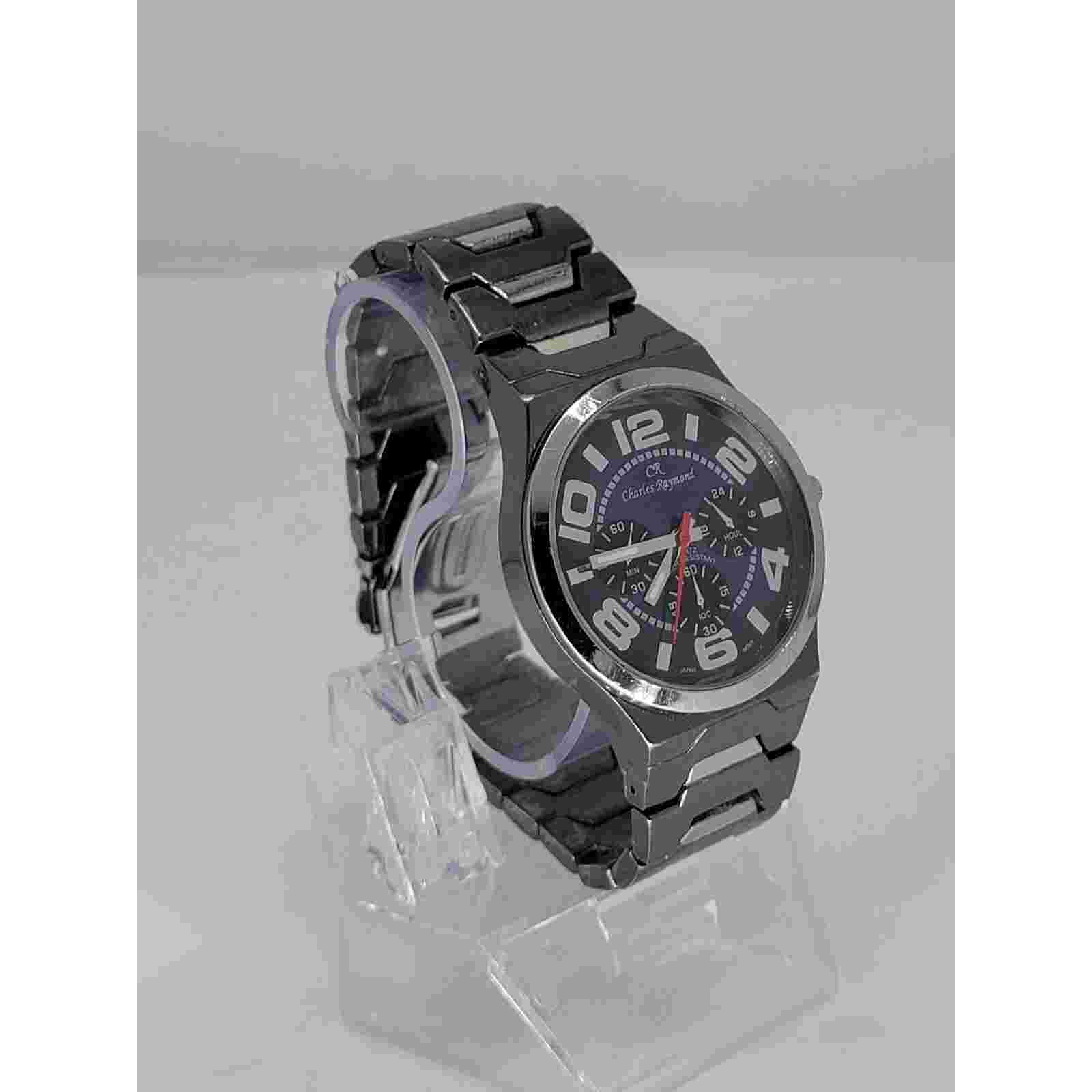 Charles Raymond V0204 Silver Tone Quartz Men's Watch
