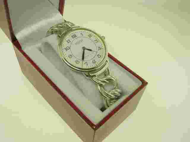 ECCLISSI STERLING SILVER LADIES WRIST WATCH 32 MM CASE 60 GRAMS VERY CLEAN - B/O